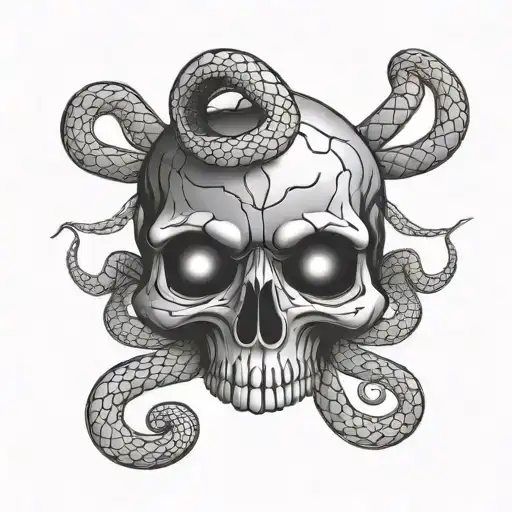 Snake All Seeing Eye Skull