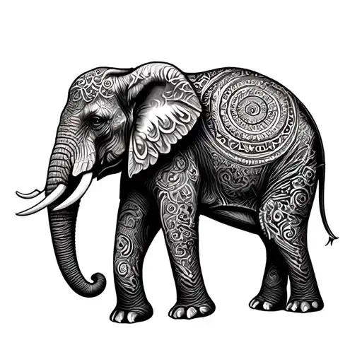 Fibonacci Sequence Elephant Adorned