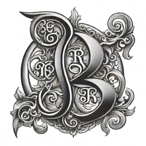 Alphabet R And B With Om Symbol