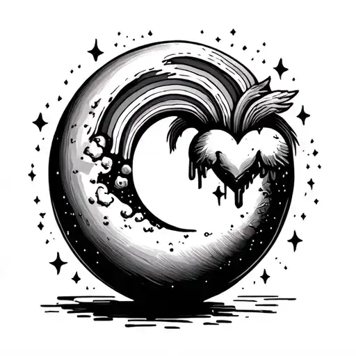 Heart Moon Bomb Rainbow