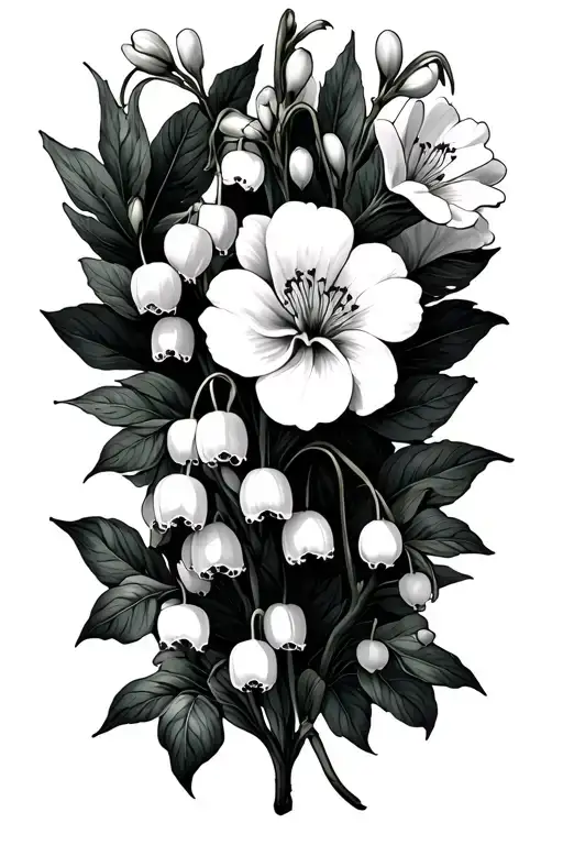 Primrose And Lily Of The Valley Intertwined With Eachother