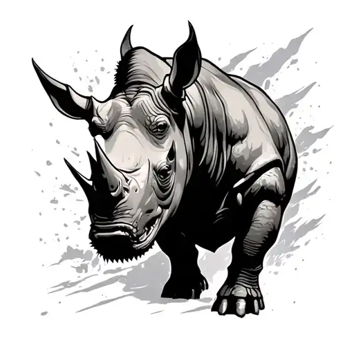 Rhino Warrior Surrounded