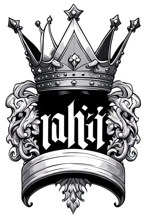King Crown With Name Nahmir