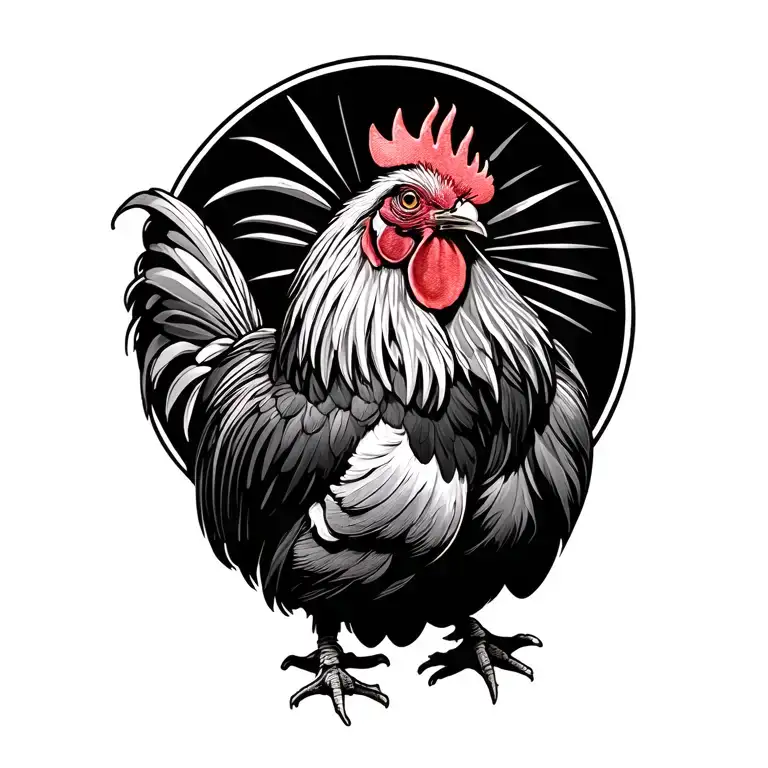 Portuguese Rooster Wearing