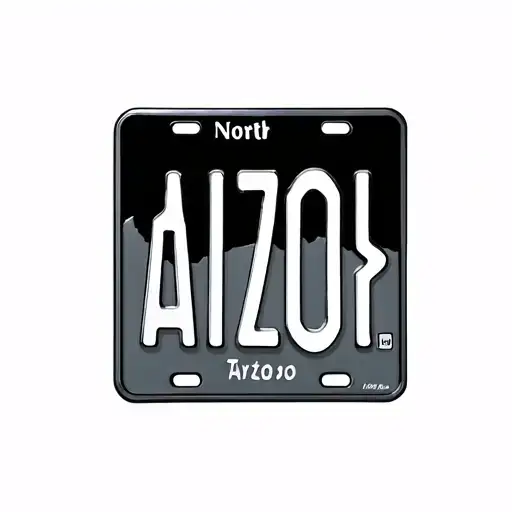 Half North Dakota License Plate Half Arizona