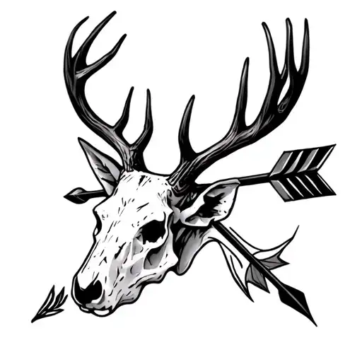 Deer Skull And Arrow Going