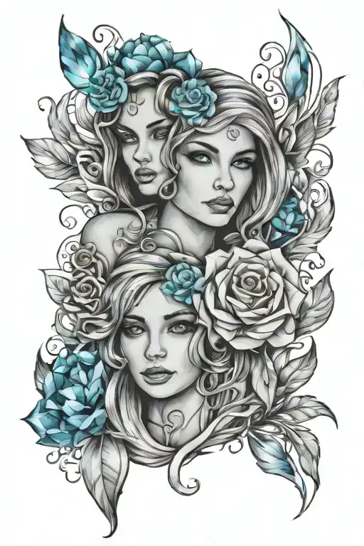 Mother And Son Aquamarine Gemstones Arranged