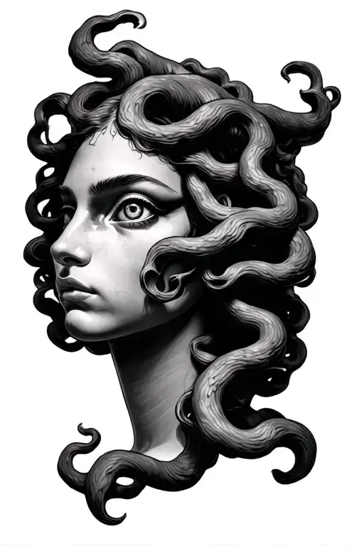 Carribean Medusa Button Nose An White Eyes