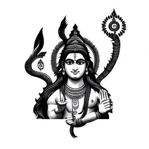 Lord Shiva And Lord Vishnu Mahesh Symbol