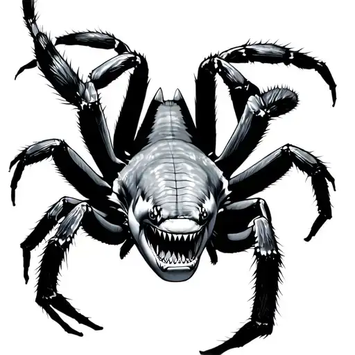 Shark Traped In Tarantula Web Chasing Taranchula