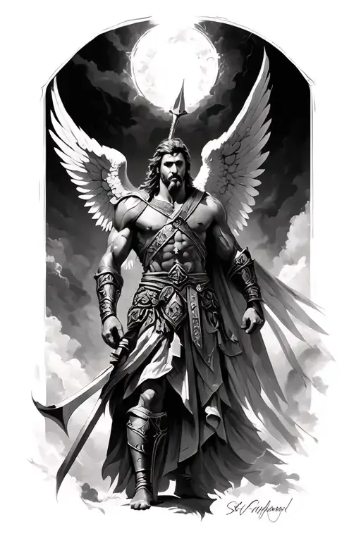 Male Warrior That Looks Like St Michael