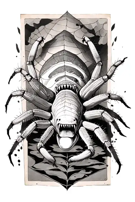 Shark Traped In Tarantula Web Chasing Taranchula