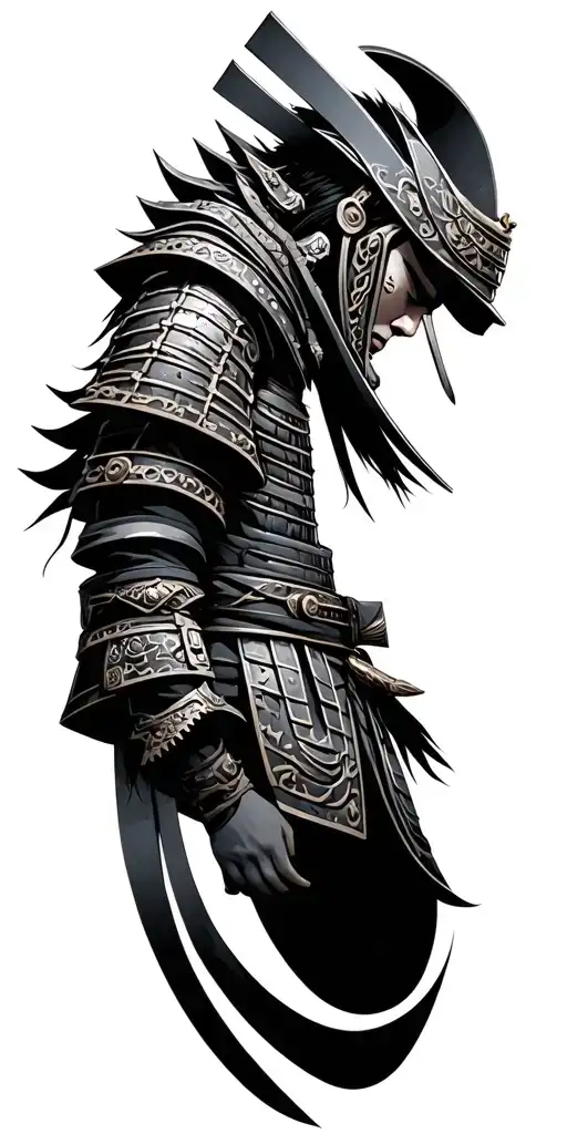 Samurai Combined With Bio Mechanical Gears