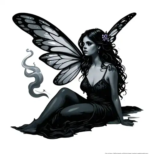 Smoking Fairy Sitting