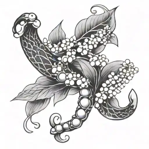 Lily Of The Valley And Snake Wrapped