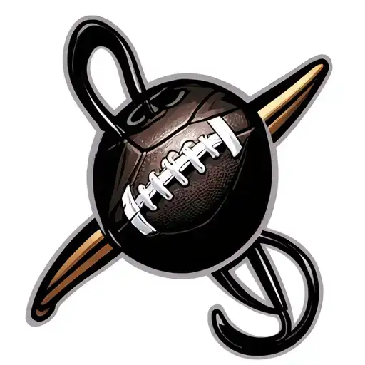 Y2k Treble Clef With Football