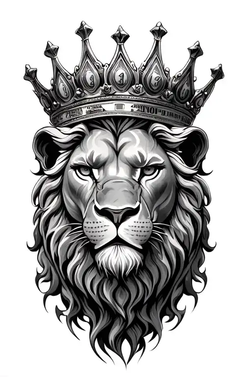 Lions Crown Made Of Money