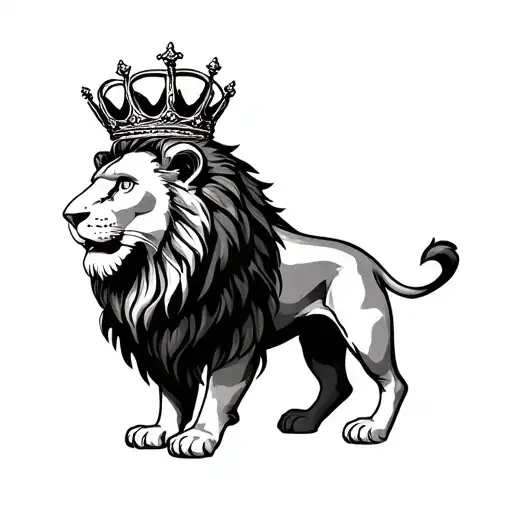 Lion Wearing A Crown