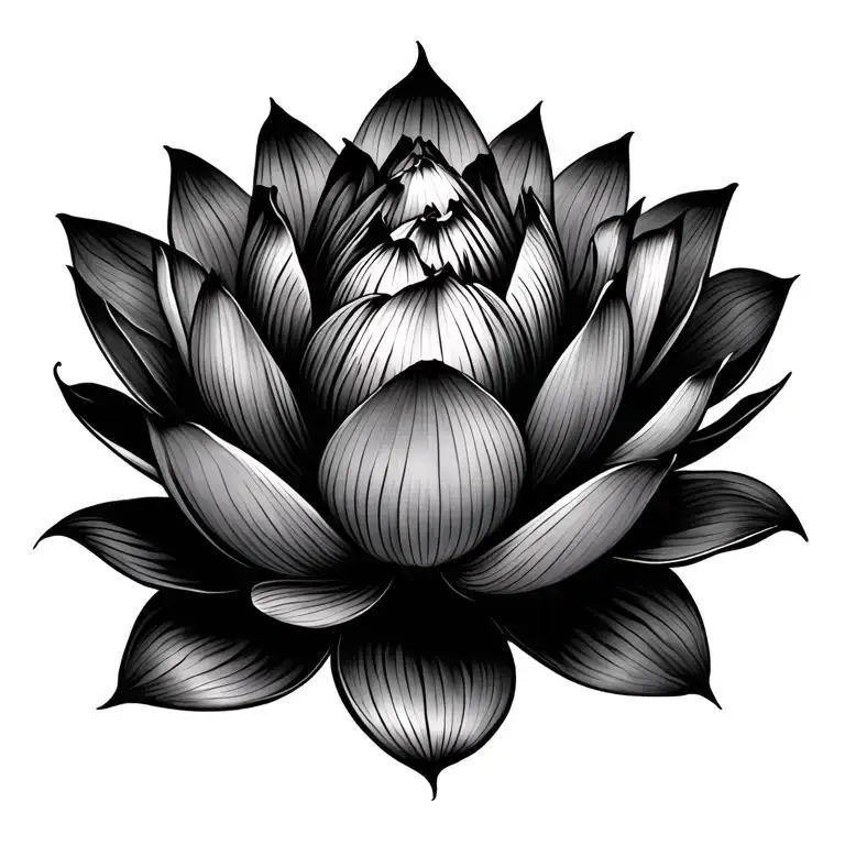 Graphic Lotus Flower