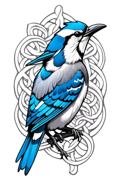 Celtic Knot Blue Jay