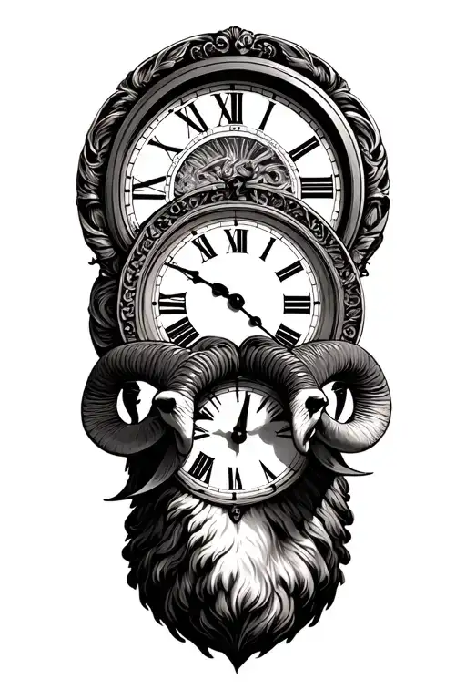 Ram And 4 Roman Numeral Clocks With Dates