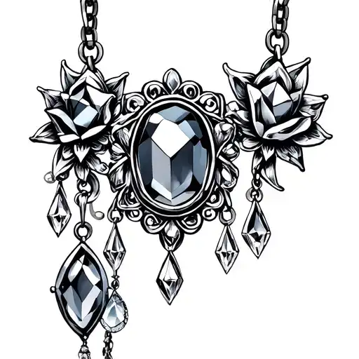 Gothic Gem Jewelry Necklace