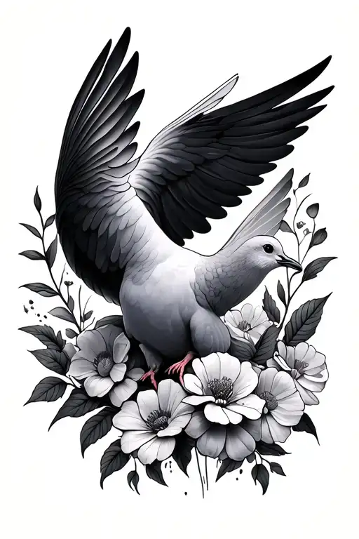 One Life One Chance Dove And Flower Garden