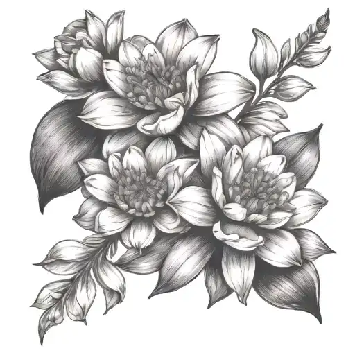 Daisy Water Lilly Narcissus Flower Bouquet