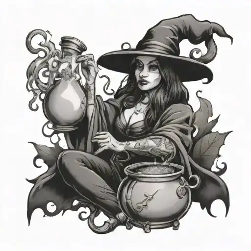 Witch Brewing Potions
