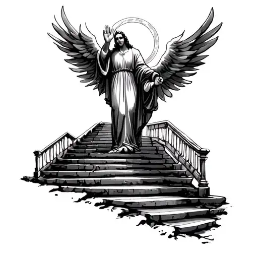 Stairs To Heaven Waving Goodbye