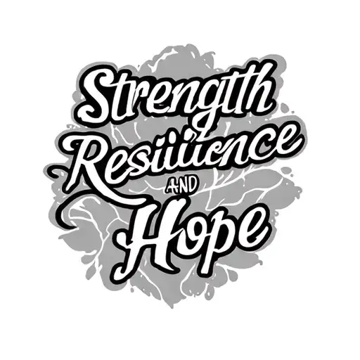 Strength Resilience And Hope Written Inside Surrounded
