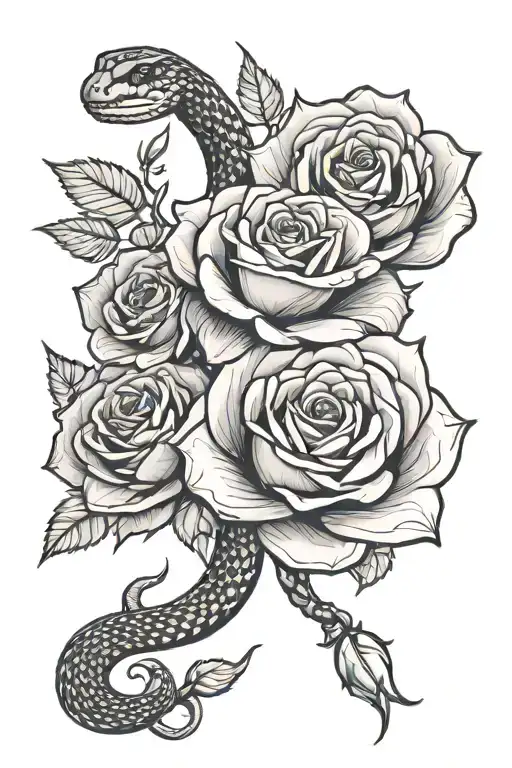 Rose And Snake