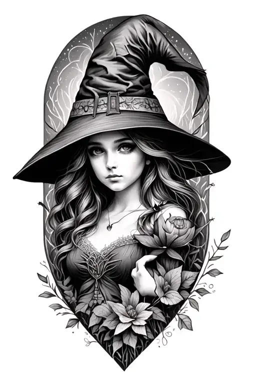 Please Create An Image For A Whimsy Witchy Woodland Arm