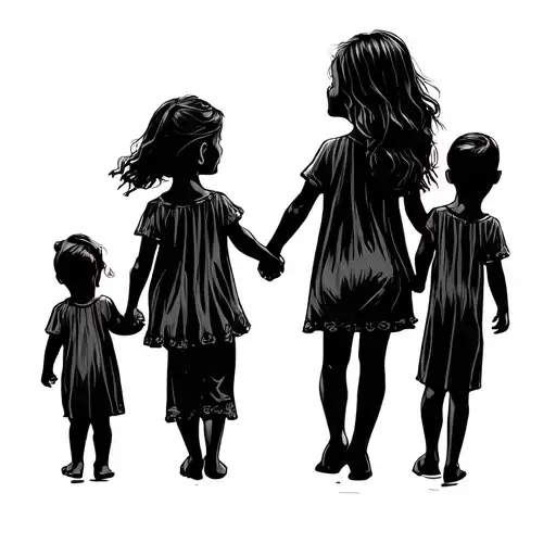 Family Children Holding Hands 4