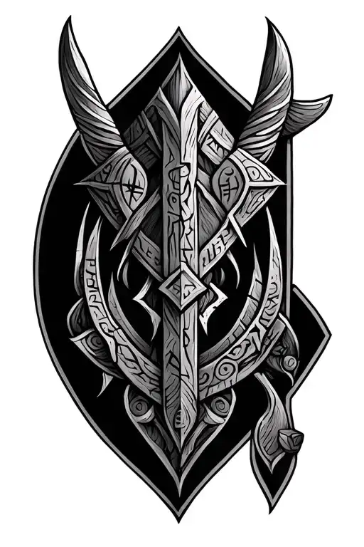 Viking Runes And Line