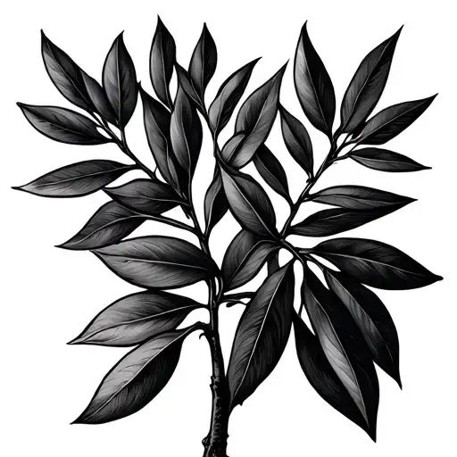 Small Minimalist Olive Tree Branch