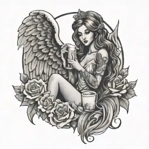 Moon Party Drinks Fun Beautiful Girls Music Guardian Angel