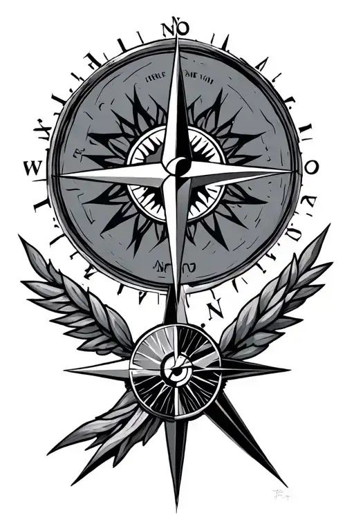 Compass Straykids Inspired Symbol Surrounded