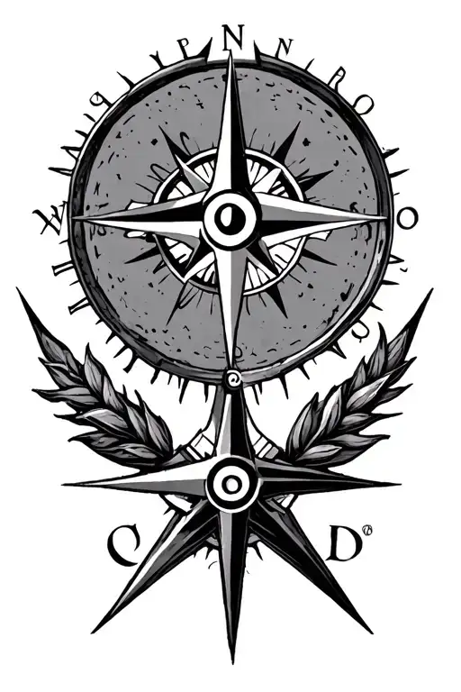 Compass Straykids Inspired Symbol Surrounded