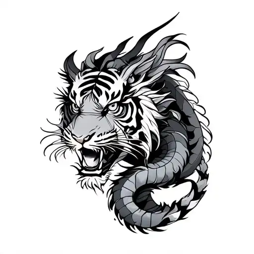 Dragon And Tiger Surrounded