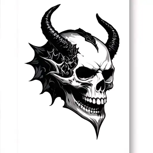 Half Demon Skull