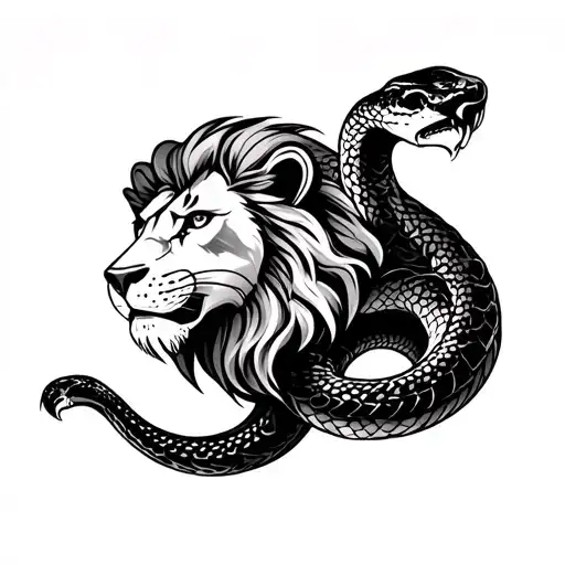 Snake And Lion