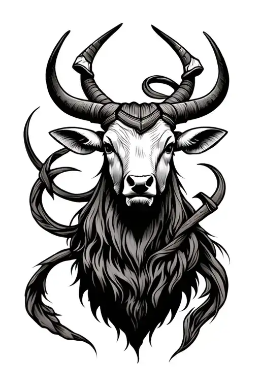 Viking History Inspired Tattoo And Zodiac Sign Taurus Intertwined