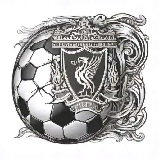 Soccer Ball With Liverpool Fc