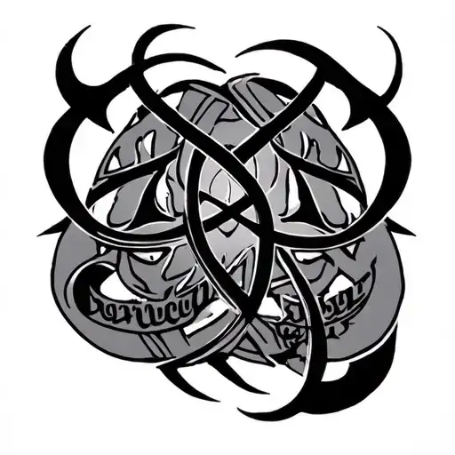 Philosophical Quote And Symbol Intertwined