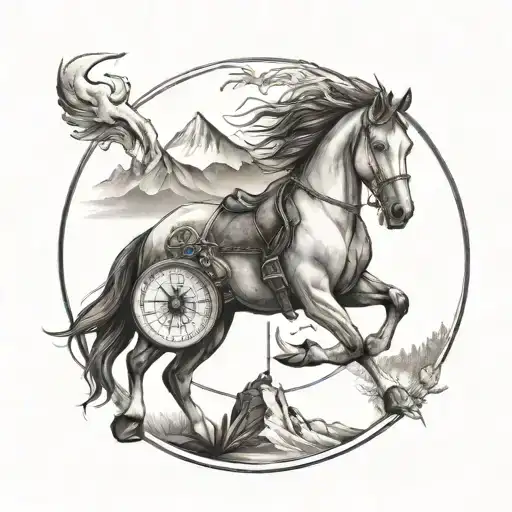 Horse Cow Mountain Compass Instead