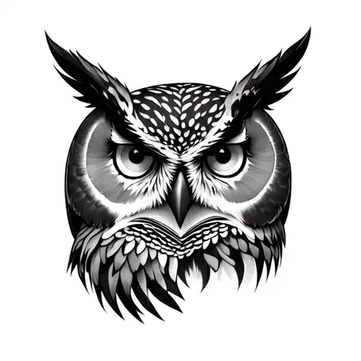 Half Human Face Half Owl