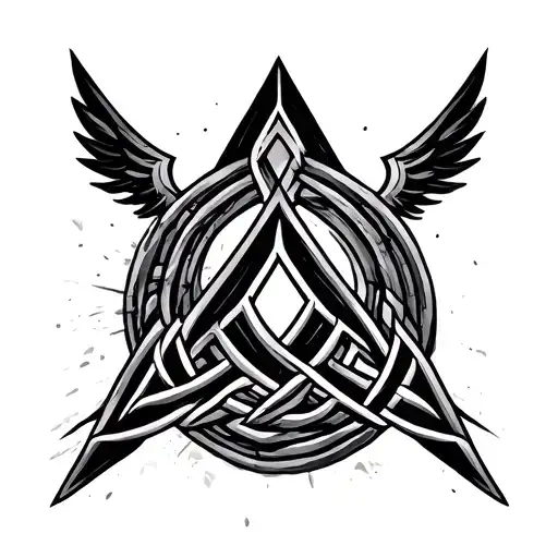 Filling In A Valknut Symbol Intertwined