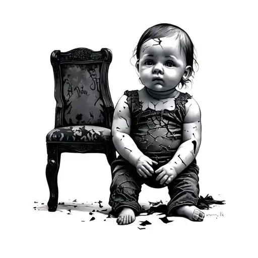 Broken Baby Doll Sitting