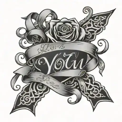 Ribbon Laced I Love You